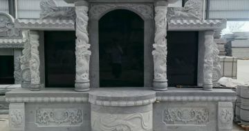 秦皇岛 芝麻灰高档墓碑，土墓，可定制