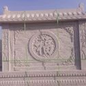 秦皇岛 芝麻白花岗岩屏风，照壁，影壁
