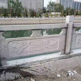 秦皇岛 芙蓉白大花桥梁、河道，石材栏杆、围栏、护栏