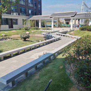 秦皇岛 芝麻灰小区坐凳&栏杆安装效果