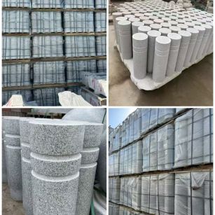 秦皇岛 芝麻白花岗岩挡车柱、隔离柱多少钱