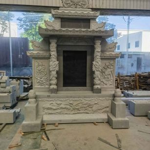 秦皇岛 芝麻灰高档墓碑、土墓，一套也支持定做