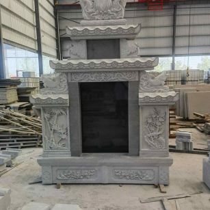 秦皇岛 芝麻灰高档墓碑、土墓，一套也支持定做