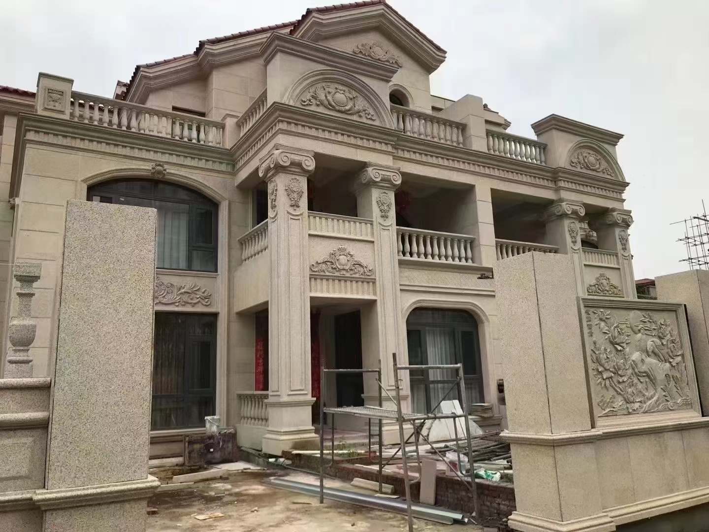 秦皇岛黄金麻别墅外墙安装效果